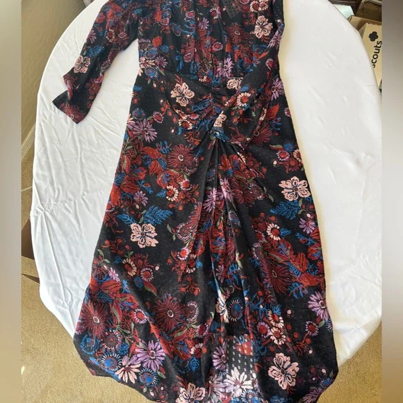 Veronica Beard Floral Long Sleeve Black Raylee Dress Women’s Size 10 New - Picture 10 of 11